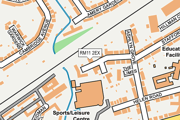 RM11 2EX map - OS OpenMap – Local (Ordnance Survey) RM11 2EX map - OS OpenMap – Local (Ordnance Survey)