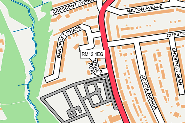 RM12 4EG map - OS OpenMap – Local (Ordnance Survey) RM12 4EG map - OS OpenMap – Local (Ordnance Survey)