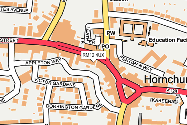 RM12 4UX map - OS OpenMap – Local (Ordnance Survey) RM12 4UX map - OS OpenMap – Local (Ordnance Survey)