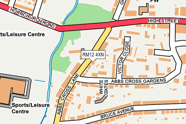 RM12 4XN map - OS OpenMap – Local (Ordnance Survey) RM12 4XN map - OS OpenMap – Local (Ordnance Survey)
