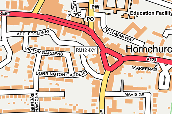 RM12 4XY map - OS OpenMap – Local (Ordnance Survey) RM12 4XY map - OS OpenMap – Local (Ordnance Survey)