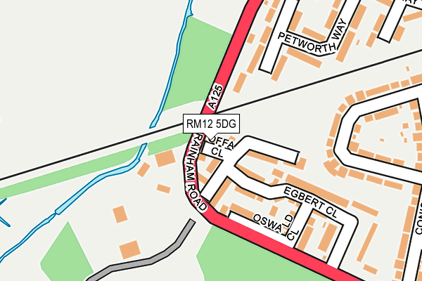 RM12 5DG map - OS OpenMap – Local (Ordnance Survey) RM12 5DG map - OS OpenMap – Local (Ordnance Survey)