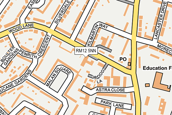 RM12 5NN map - OS OpenMap – Local (Ordnance Survey) RM12 5NN map - OS OpenMap – Local (Ordnance Survey)