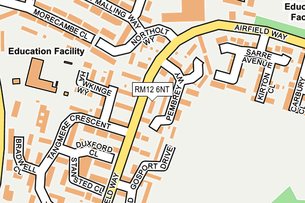 RM12 6NT map - OS OpenMap – Local (Ordnance Survey) RM12 6NT map - OS OpenMap – Local (Ordnance Survey)