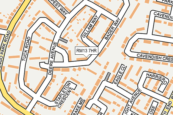 RM13 7HR map - OS OpenMap – Local (Ordnance Survey) RM13 7HR map - OS OpenMap – Local (Ordnance Survey)
