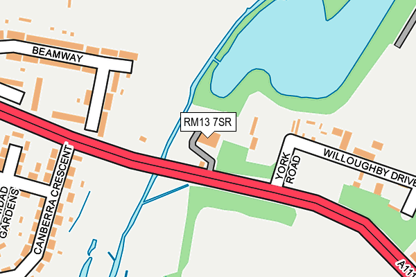RM13 7SR map - OS OpenMap – Local (Ordnance Survey) RM13 7SR map - OS OpenMap – Local (Ordnance Survey)