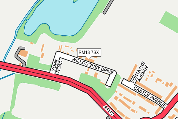 RM13 7SX map - OS OpenMap – Local (Ordnance Survey) RM13 7SX map - OS OpenMap – Local (Ordnance Survey)