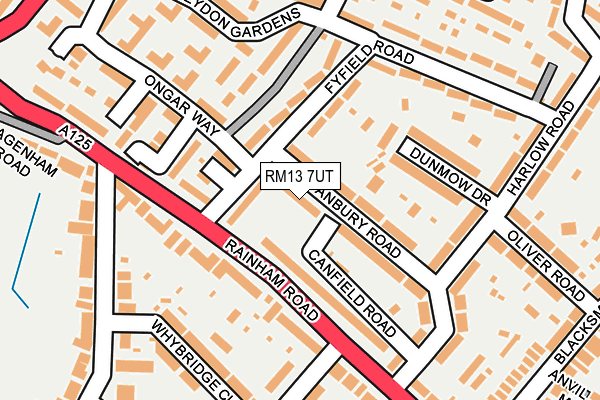 RM13 7UT map - OS OpenMap – Local (Ordnance Survey) RM13 7UT map - OS OpenMap – Local (Ordnance Survey)