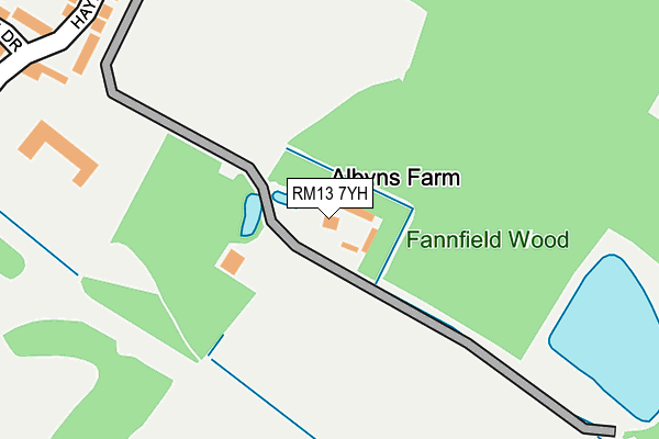 RM13 7YH map - OS OpenMap – Local (Ordnance Survey) RM13 7YH map - OS OpenMap – Local (Ordnance Survey)