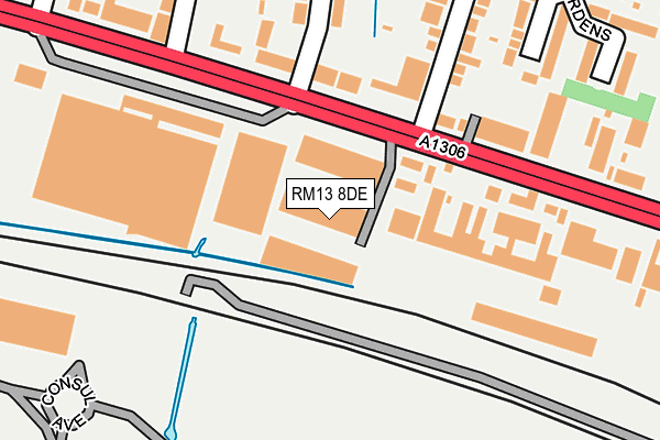 RM13 8DE map - OS OpenMap – Local (Ordnance Survey) RM13 8DE map - OS OpenMap – Local (Ordnance Survey)