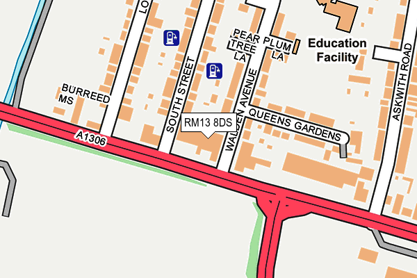 RM13 8DS map - OS OpenMap – Local (Ordnance Survey) RM13 8DS map - OS OpenMap – Local (Ordnance Survey)