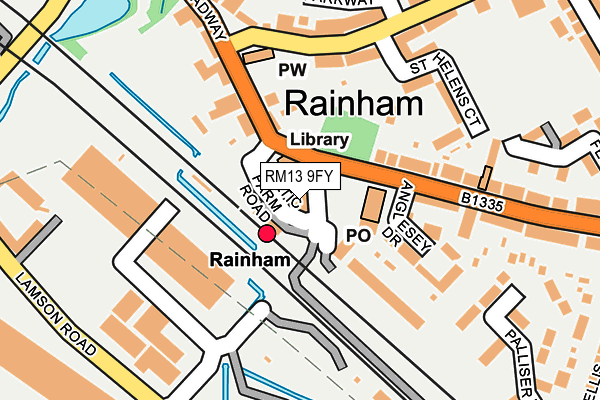 RM13 9FY map - OS OpenMap – Local (Ordnance Survey) RM13 9FY map - OS OpenMap – Local (Ordnance Survey)