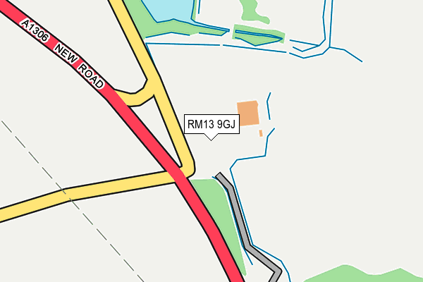 RM13 9GJ map - OS OpenMap – Local (Ordnance Survey) RM13 9GJ map - OS OpenMap – Local (Ordnance Survey)