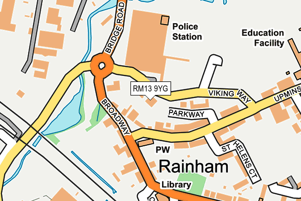 RM13 9YG map - OS OpenMap – Local (Ordnance Survey) RM13 9YG map - OS OpenMap – Local (Ordnance Survey)