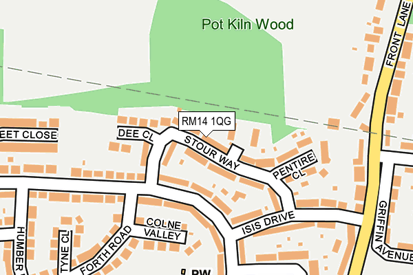 RM14 1QG map - OS OpenMap – Local (Ordnance Survey) RM14 1QG map - OS OpenMap – Local (Ordnance Survey)