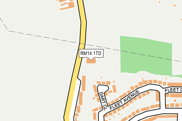 RM14 1TD map - OS OpenMap – Local (Ordnance Survey) RM14 1TD map - OS OpenMap – Local (Ordnance Survey)