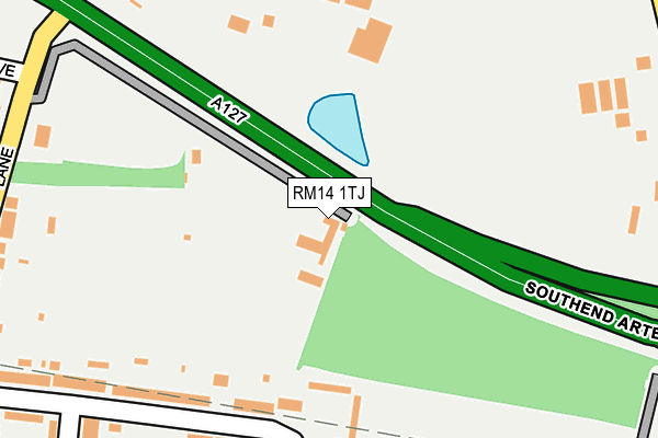 RM14 1TJ map - OS OpenMap – Local (Ordnance Survey) RM14 1TJ map - OS OpenMap – Local (Ordnance Survey)