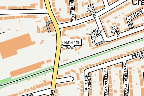 RM14 1XH map - OS OpenMap – Local (Ordnance Survey) RM14 1XH map - OS OpenMap – Local (Ordnance Survey)