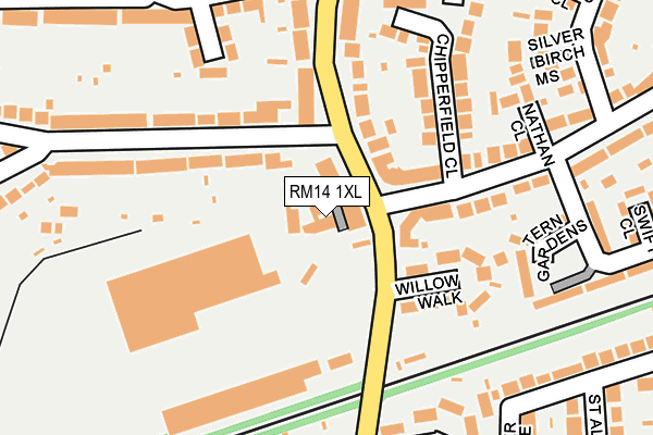 RM14 1XL map - OS OpenMap – Local (Ordnance Survey) RM14 1XL map - OS OpenMap – Local (Ordnance Survey)
