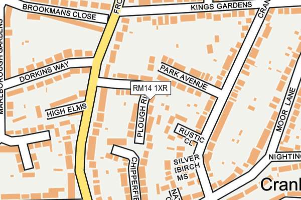 RM14 1XR map - OS OpenMap – Local (Ordnance Survey) RM14 1XR map - OS OpenMap – Local (Ordnance Survey)