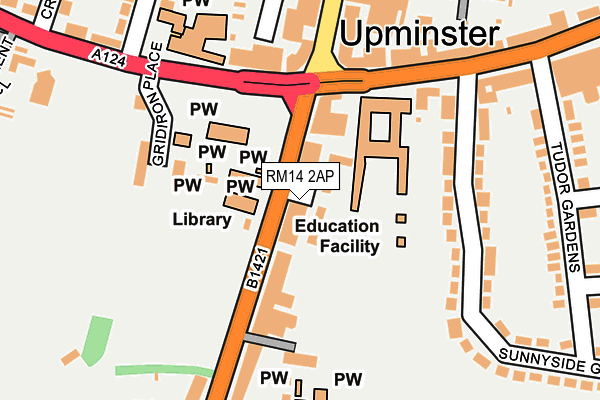 RM14 2AP map - OS OpenMap – Local (Ordnance Survey) RM14 2AP map - OS OpenMap – Local (Ordnance Survey)