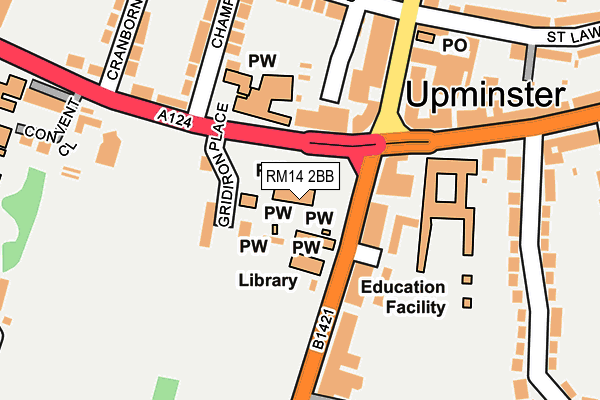 RM14 2BB map - OS OpenMap – Local (Ordnance Survey) RM14 2BB map - OS OpenMap – Local (Ordnance Survey)