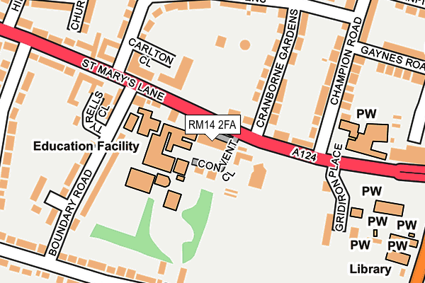 RM14 2FA map - OS OpenMap – Local (Ordnance Survey) RM14 2FA map - OS OpenMap – Local (Ordnance Survey)