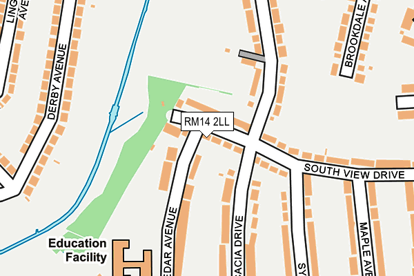 RM14 2LL map - OS OpenMap – Local (Ordnance Survey) RM14 2LL map - OS OpenMap – Local (Ordnance Survey)