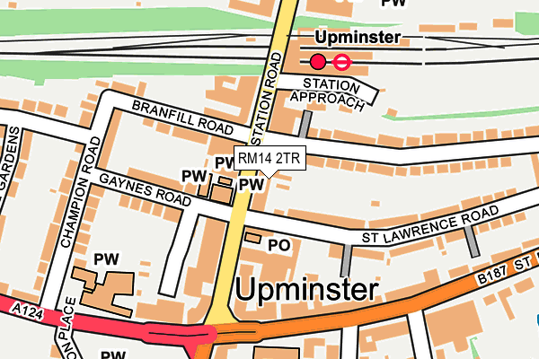 RM14 2TR map - OS OpenMap – Local (Ordnance Survey) RM14 2TR map - OS OpenMap – Local (Ordnance Survey)