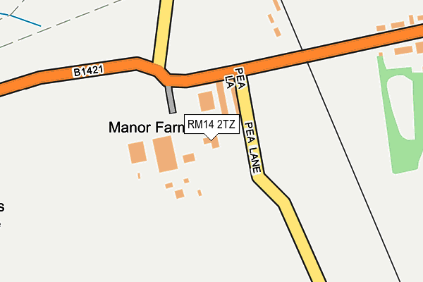 RM14 2TZ map - OS OpenMap – Local (Ordnance Survey) RM14 2TZ map - OS OpenMap – Local (Ordnance Survey)