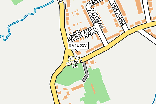 RM14 2XY map - OS OpenMap – Local (Ordnance Survey) RM14 2XY map - OS OpenMap – Local (Ordnance Survey)