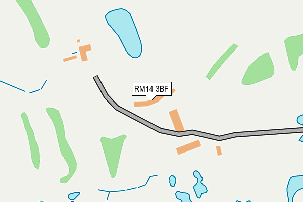 RM14 3BF map - OS OpenMap – Local (Ordnance Survey) RM14 3BF map - OS OpenMap – Local (Ordnance Survey)