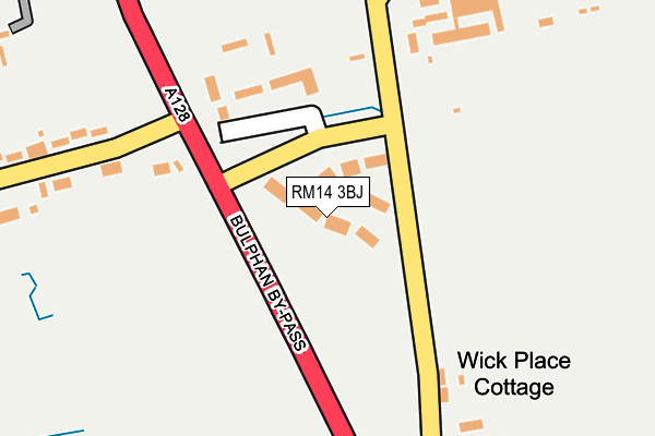 RM14 3BJ map - OS OpenMap – Local (Ordnance Survey) RM14 3BJ map - OS OpenMap – Local (Ordnance Survey)