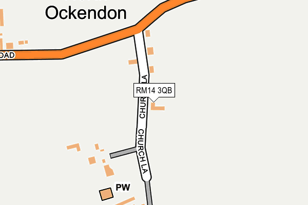 RM14 3QB map - OS OpenMap – Local (Ordnance Survey) RM14 3QB map - OS OpenMap – Local (Ordnance Survey)