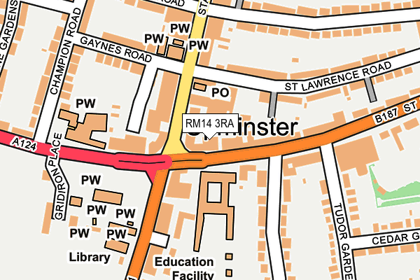 RM14 3RA map - OS OpenMap – Local (Ordnance Survey) RM14 3RA map - OS OpenMap – Local (Ordnance Survey)