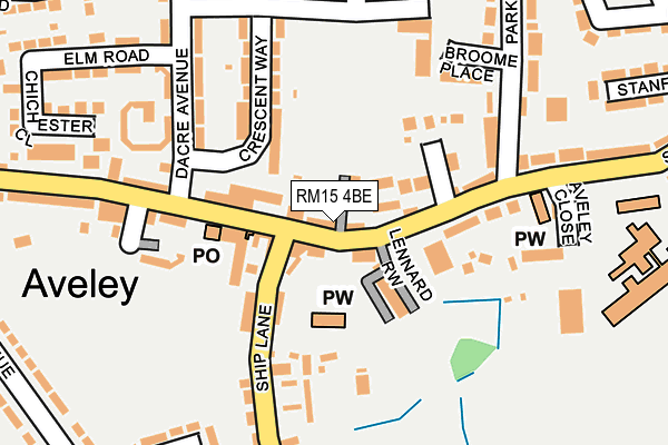 RM15 4BE map - OS OpenMap – Local (Ordnance Survey) RM15 4BE map - OS OpenMap – Local (Ordnance Survey)