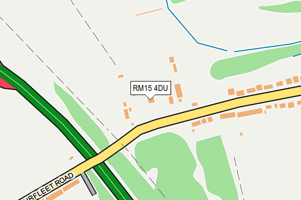 RM15 4DU map - OS OpenMap – Local (Ordnance Survey) RM15 4DU map - OS OpenMap – Local (Ordnance Survey)