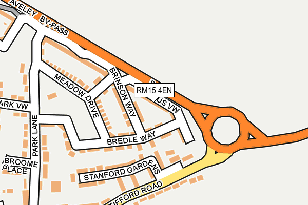RM15 4EN map - OS OpenMap – Local (Ordnance Survey) RM15 4EN map - OS OpenMap – Local (Ordnance Survey)