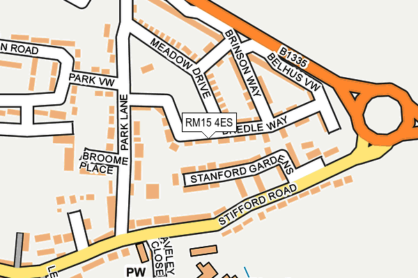 RM15 4ES map - OS OpenMap – Local (Ordnance Survey) RM15 4ES map - OS OpenMap – Local (Ordnance Survey)