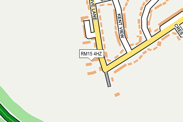 RM15 4HZ map - OS OpenMap – Local (Ordnance Survey) RM15 4HZ map - OS OpenMap – Local (Ordnance Survey)
