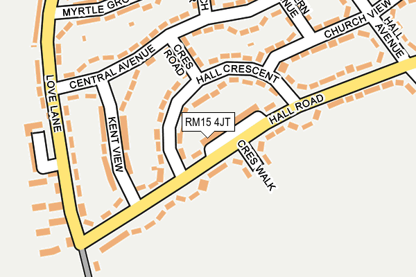 RM15 4JT map - OS OpenMap – Local (Ordnance Survey) RM15 4JT map - OS OpenMap – Local (Ordnance Survey)
