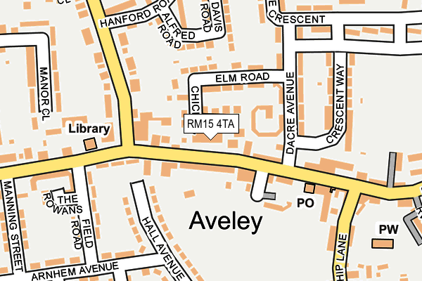 RM15 4TA map - OS OpenMap – Local (Ordnance Survey) RM15 4TA map - OS OpenMap – Local (Ordnance Survey)