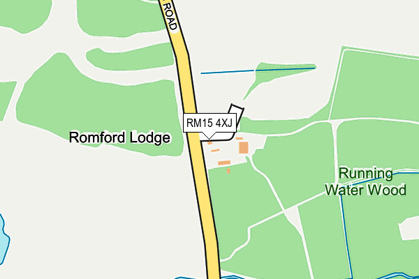 RM15 4XJ map - OS OpenMap – Local (Ordnance Survey) RM15 4XJ map - OS OpenMap – Local (Ordnance Survey)
