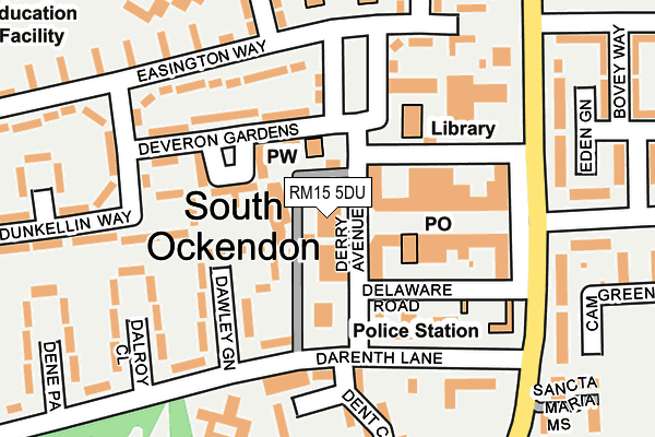 RM15 5DU map - OS OpenMap – Local (Ordnance Survey) RM15 5DU map - OS OpenMap – Local (Ordnance Survey)
