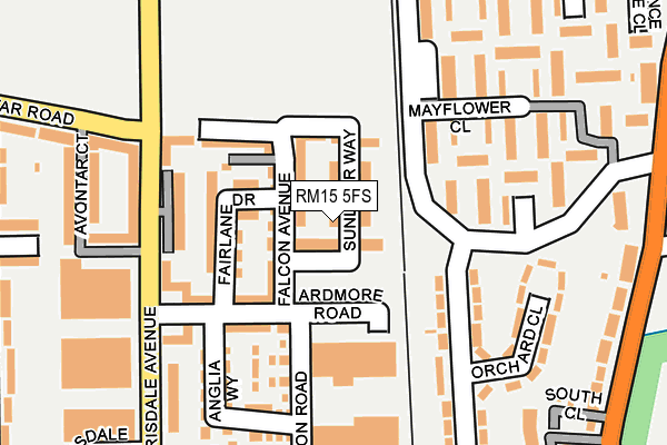 RM15 5FS map - OS OpenMap – Local (Ordnance Survey) RM15 5FS map - OS OpenMap – Local (Ordnance Survey)