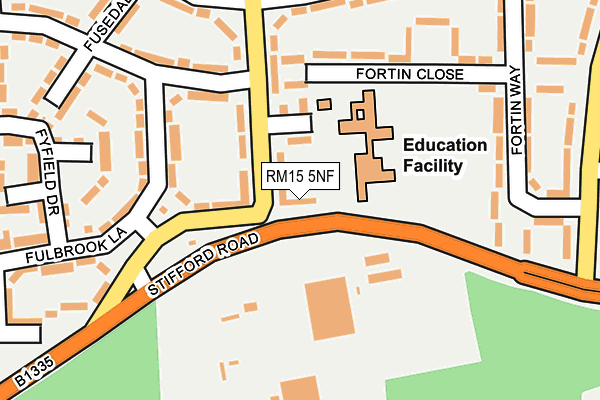 RM15 5NF map - OS OpenMap – Local (Ordnance Survey) RM15 5NF map - OS OpenMap – Local (Ordnance Survey)