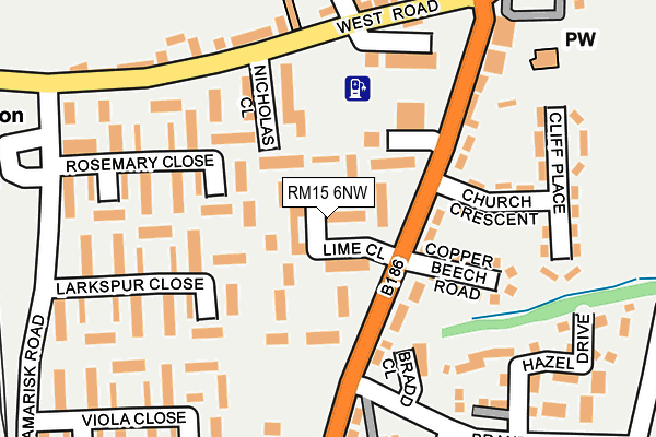 RM15 6NW map - OS OpenMap – Local (Ordnance Survey) RM15 6NW map - OS OpenMap – Local (Ordnance Survey)