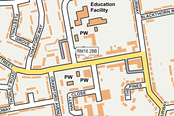 RM16 2BB map - OS OpenMap – Local (Ordnance Survey) RM16 2BB map - OS OpenMap – Local (Ordnance Survey)