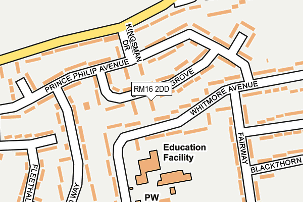 RM16 2DD map - OS OpenMap – Local (Ordnance Survey) RM16 2DD map - OS OpenMap – Local (Ordnance Survey)