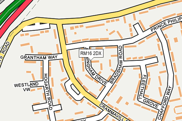RM16 2DX map - OS OpenMap – Local (Ordnance Survey) RM16 2DX map - OS OpenMap – Local (Ordnance Survey)
